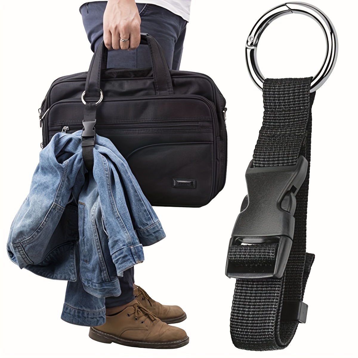 Handbag clip trunk holder jacket gripper luggage belt suitcase belt