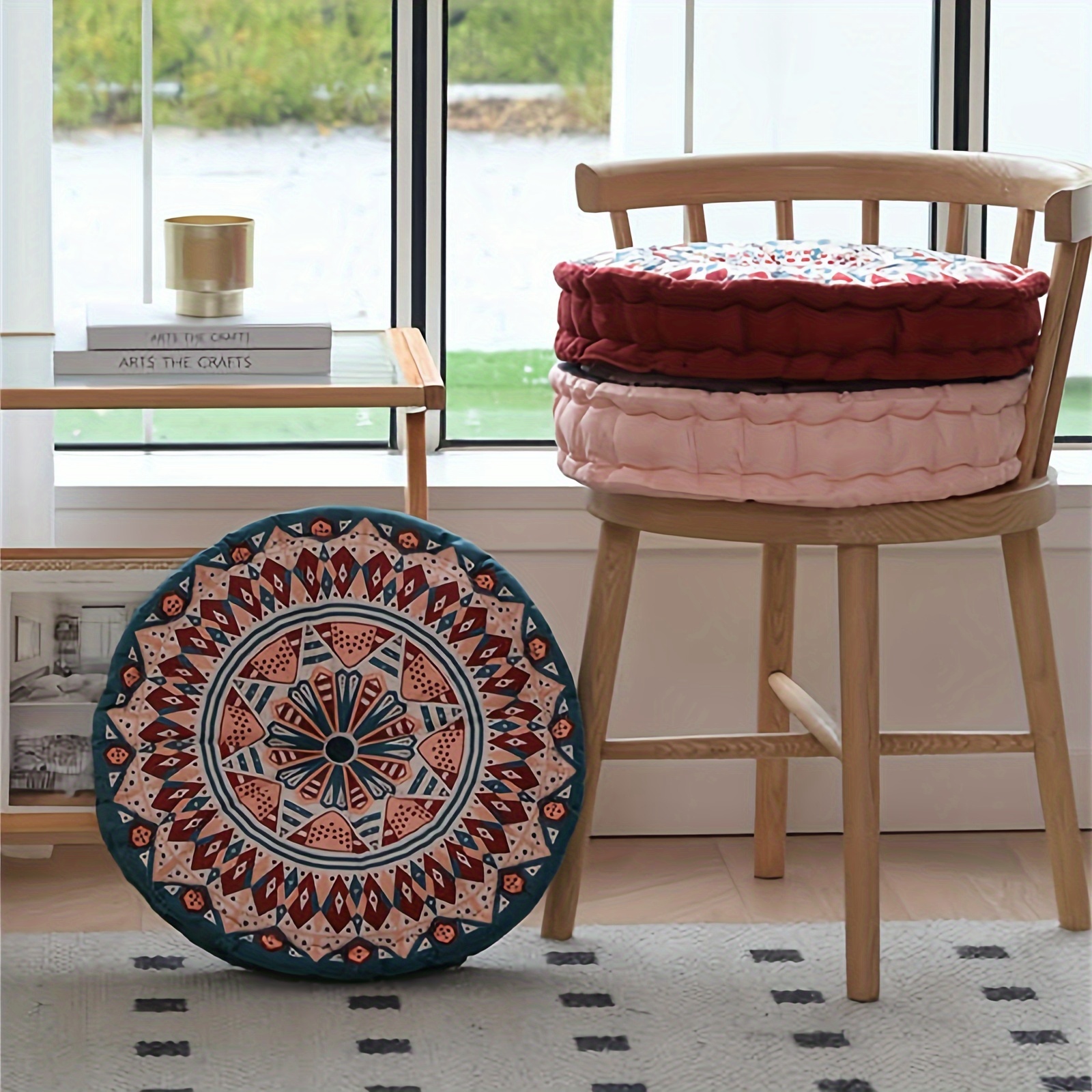 Bohemian Style Thickened Floor Cushion Seat Vintage Moroccan - Temu