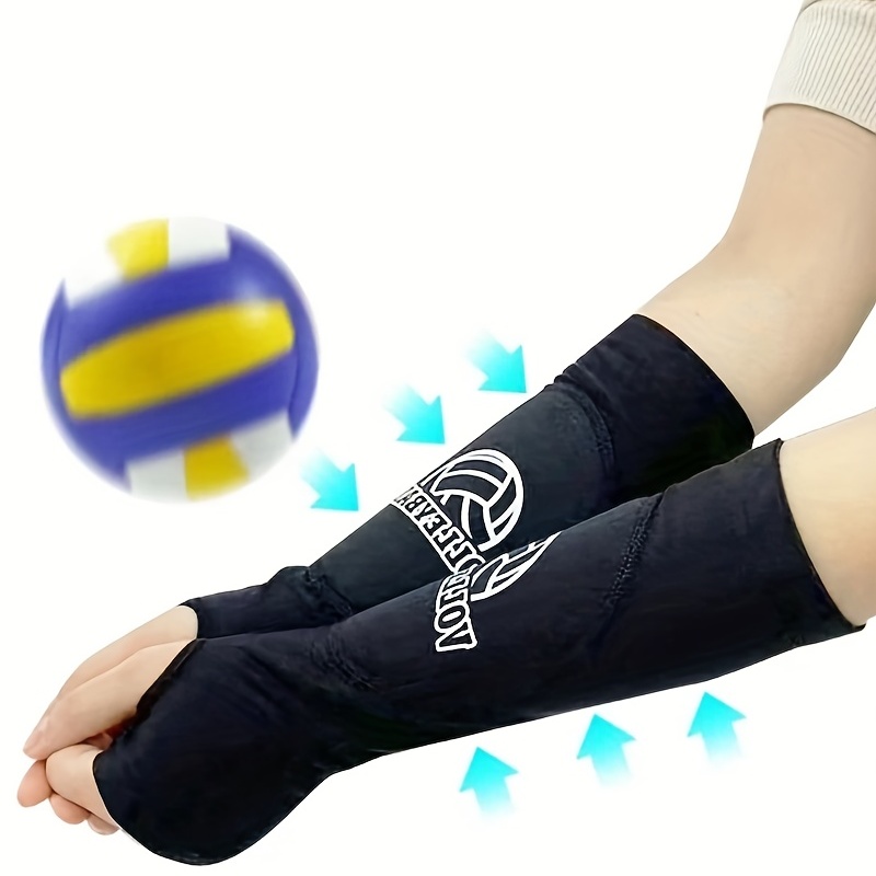 Acheter 1 paire de protège-bras de sport, manchons extensibles pour volley- ball, avec coussinet de Protection et trou pour le pouce, pour femmes et  hommes