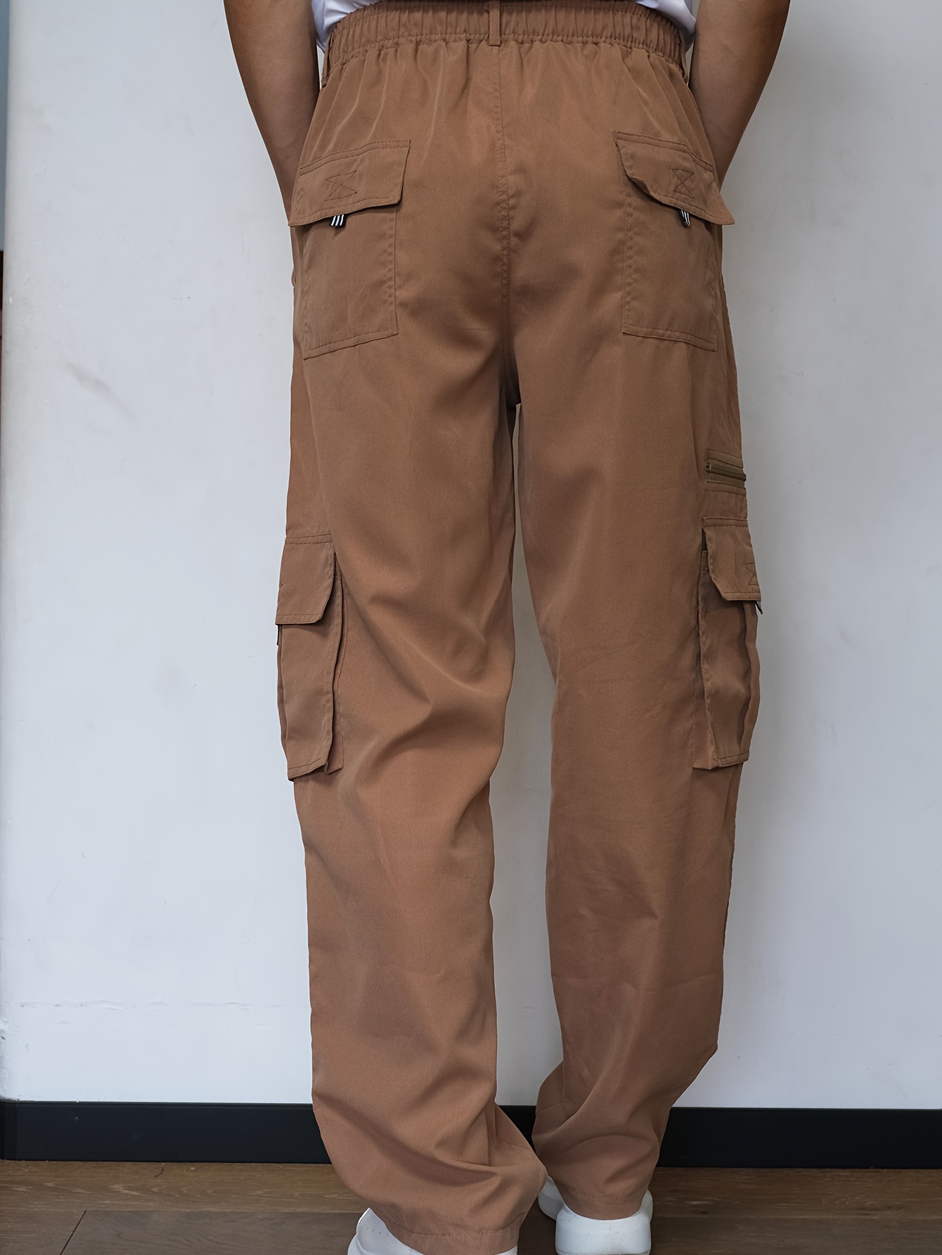 Plus Size Men's Thin Cargo Pants Side Pockets Spring Suumer - Temu