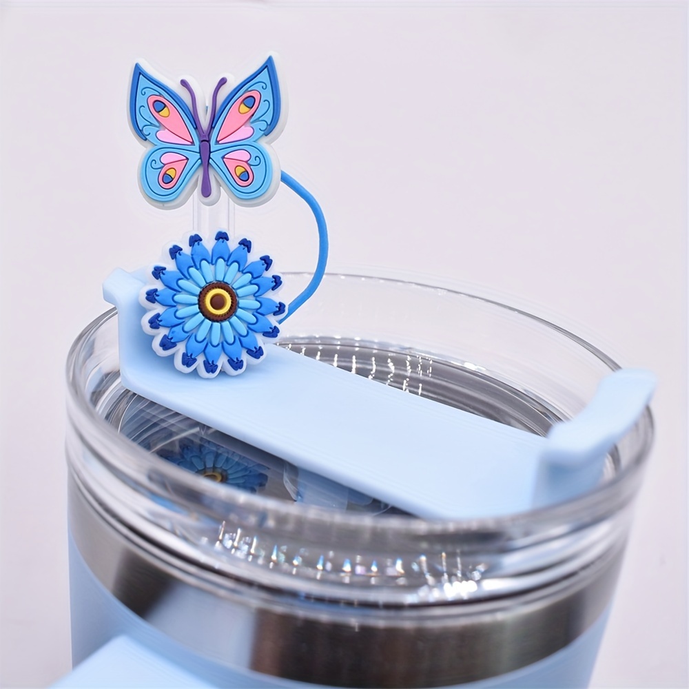 Butterfly Straw Toppers/ Reusable Straw Covers 