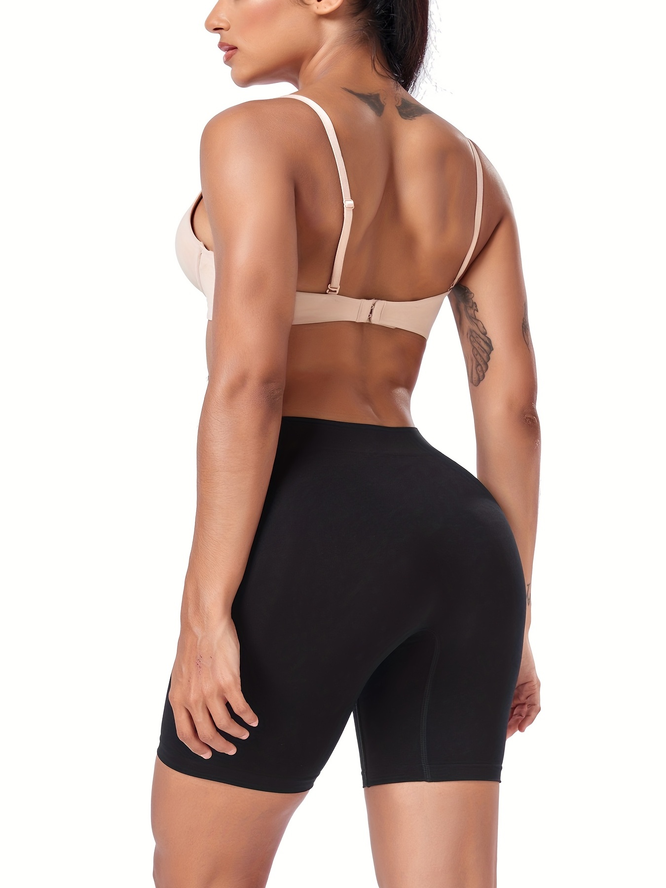 Seamless Solid Shaping Shorts Controle De Barriga - Temu Portugal