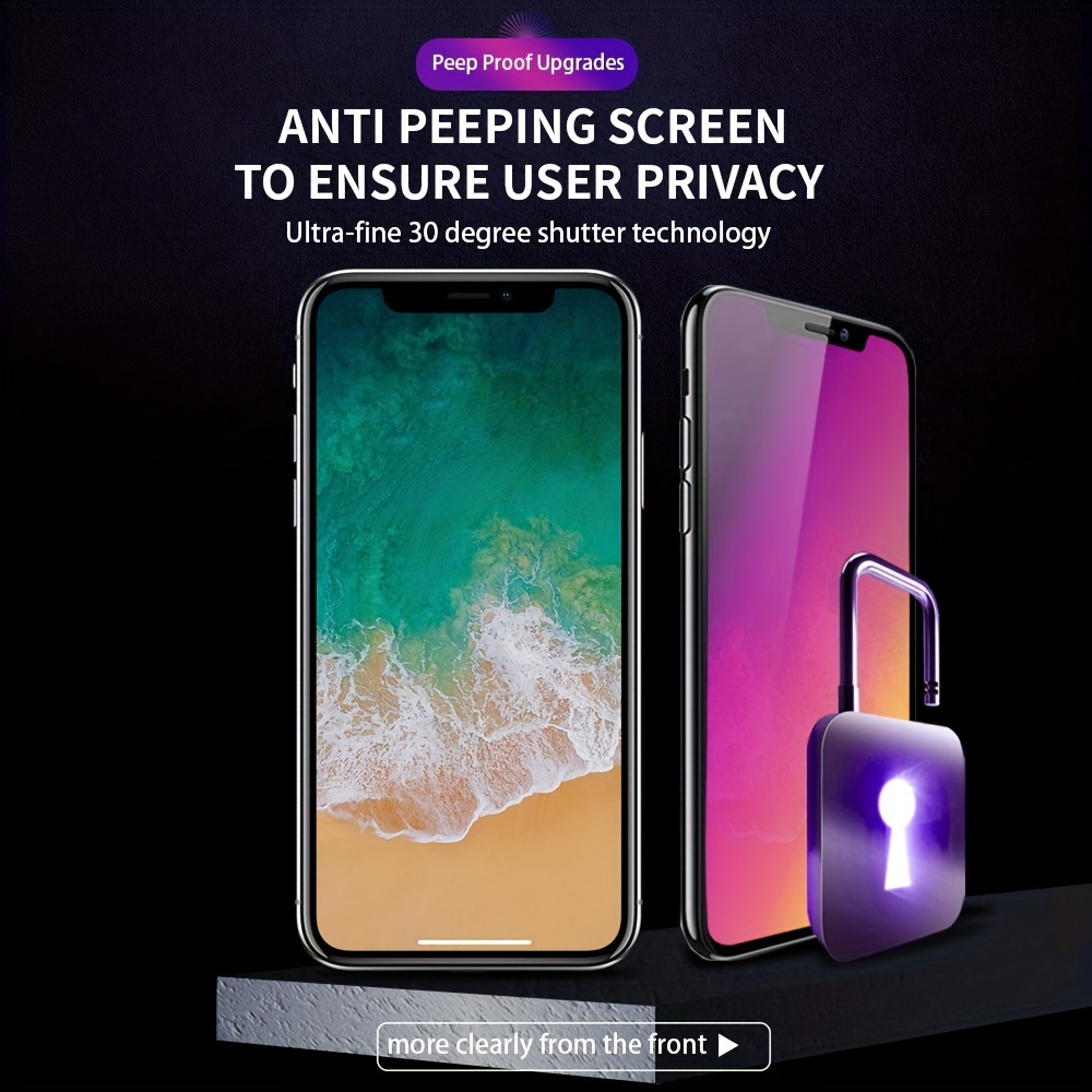 Screen Printing Anti Peep Film Screensaver For iPhone 14 13 12 11