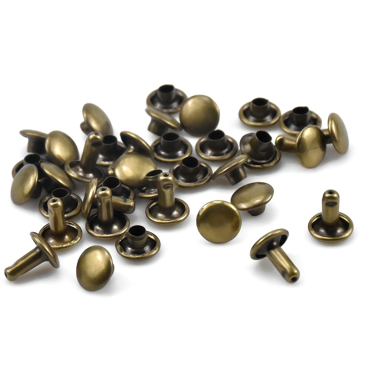 60 sets of High Quality Pure Brass Rivets, 6mm, 8mm Rivets, Brass Surf