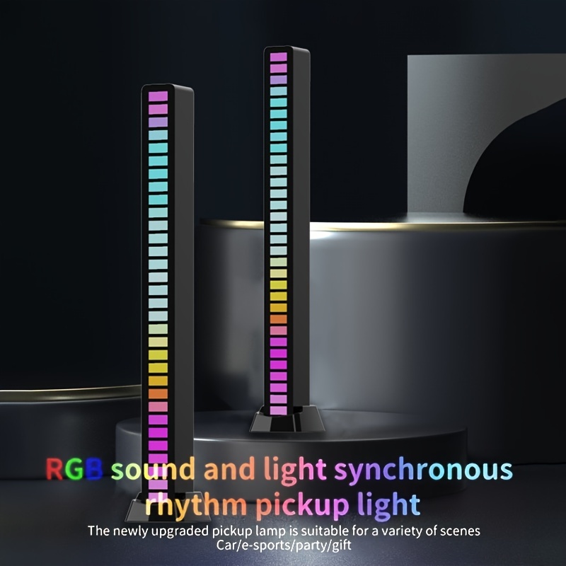 Rgb Music Sound Control Led Light Smart Control Pickup - Temu