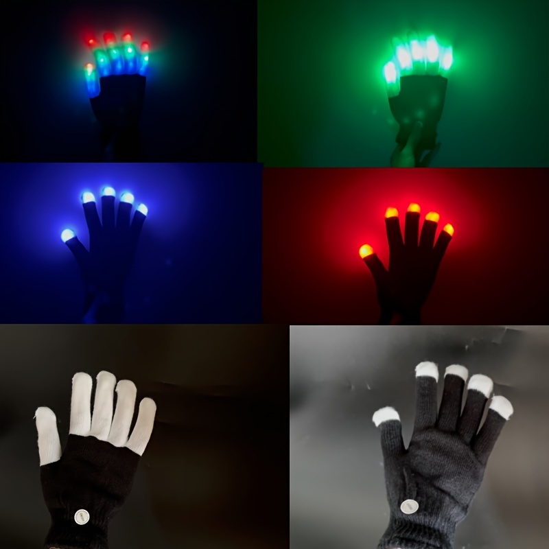 1 Paar Magic LED Handschuhe Bunte Coole Leuchtende - Temu Germany