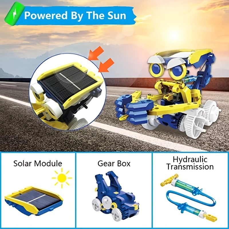 13-in-1 STEM Solar Robot Kit Toys Gifts for Age 8 9 10 11 12 Years Old,  Educational Building Science Experiment DIY Set Birthday Gifts for Boys  Girls