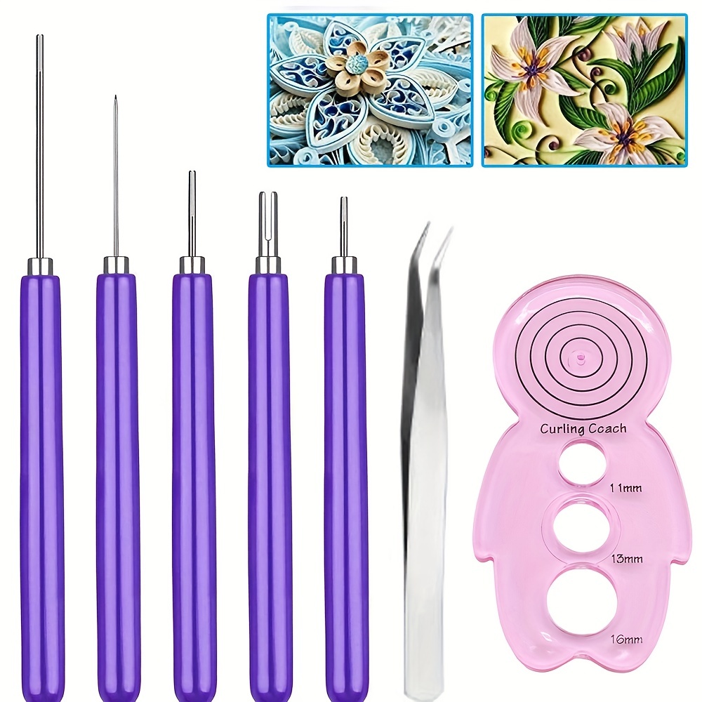 8 Pieces,Quilling Needles,Quilling Knitting Board,Quilling Kits,Paper Quilling Tools,Quilling Curling Coach,Paper Craft DIY Tools,Assorted Sizes