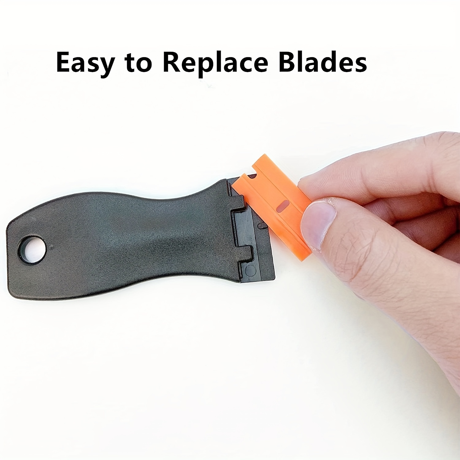 1pc Plastic Razor Blades Scraper Tool: Effortlessly Remove Wall Paint,  Stickers, Vinyl Adhesives, And More - 10pcs Blades Kit Included!