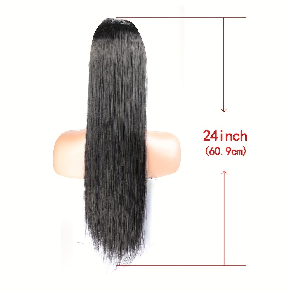 Silky Straight Synthetic Drawstring Ponytail