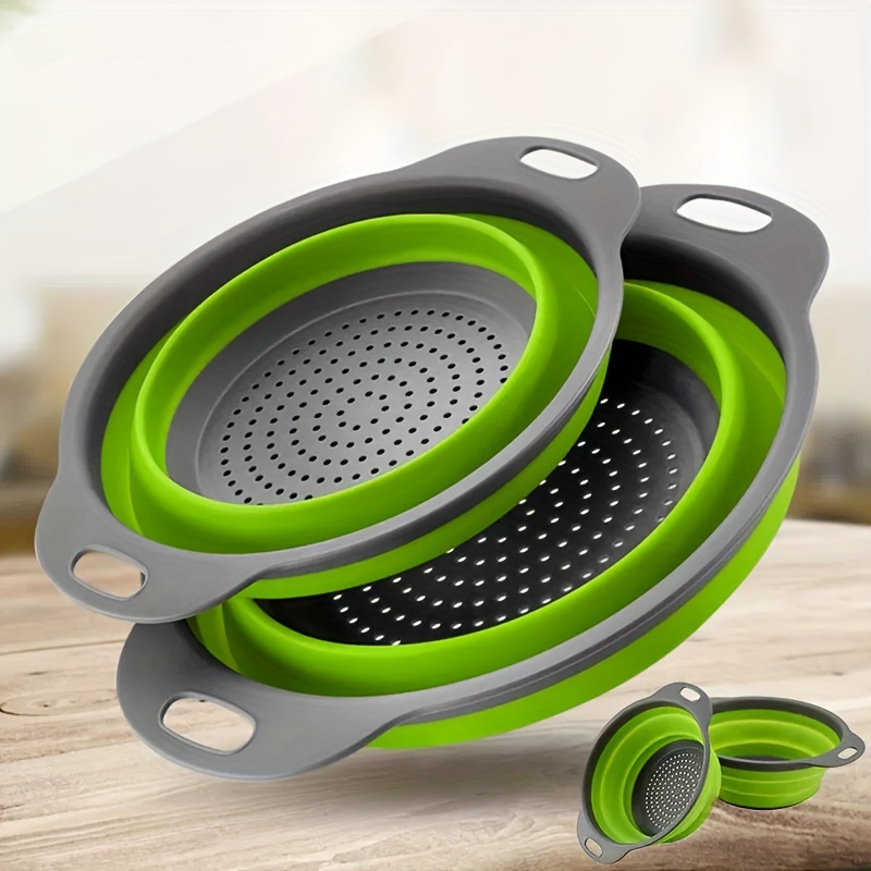 Foldable Silicone Colander - Collapsible Vegetable Washing Basket