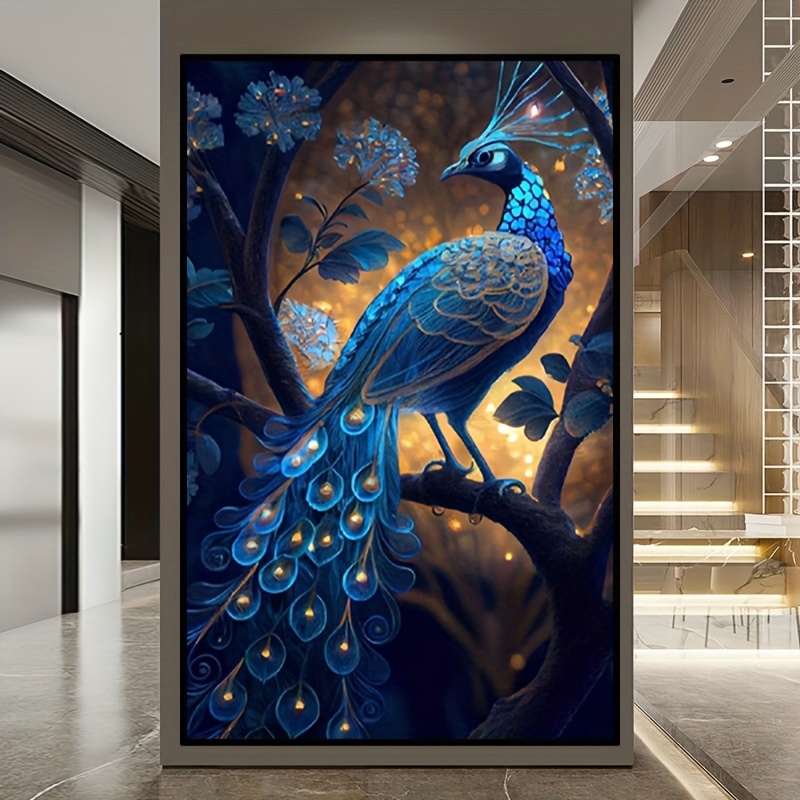 Diamond Painting Peacock Animal Embroidery Full Round Mosaic - Temu