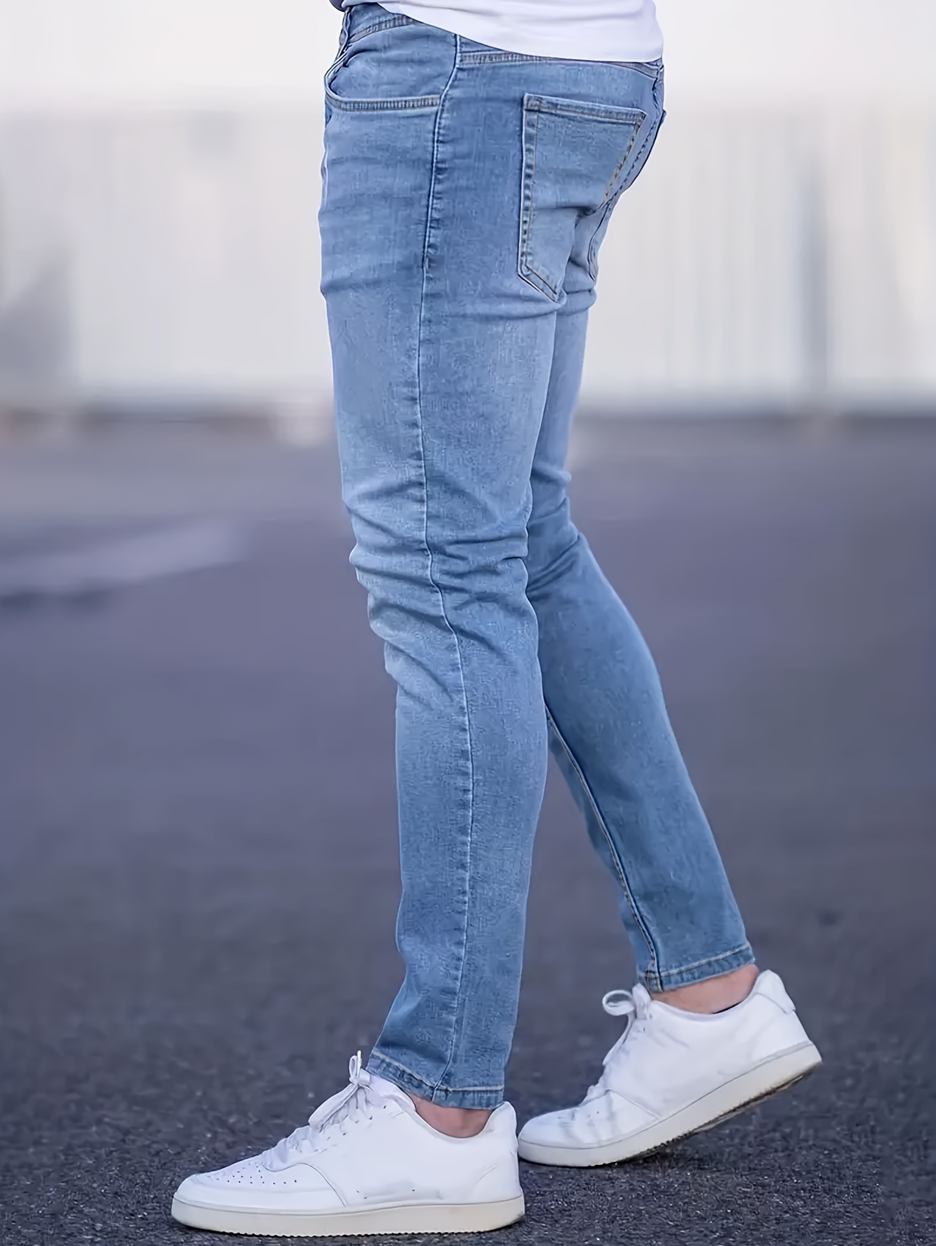 Slim-fit jeans in blue super-stretch denim