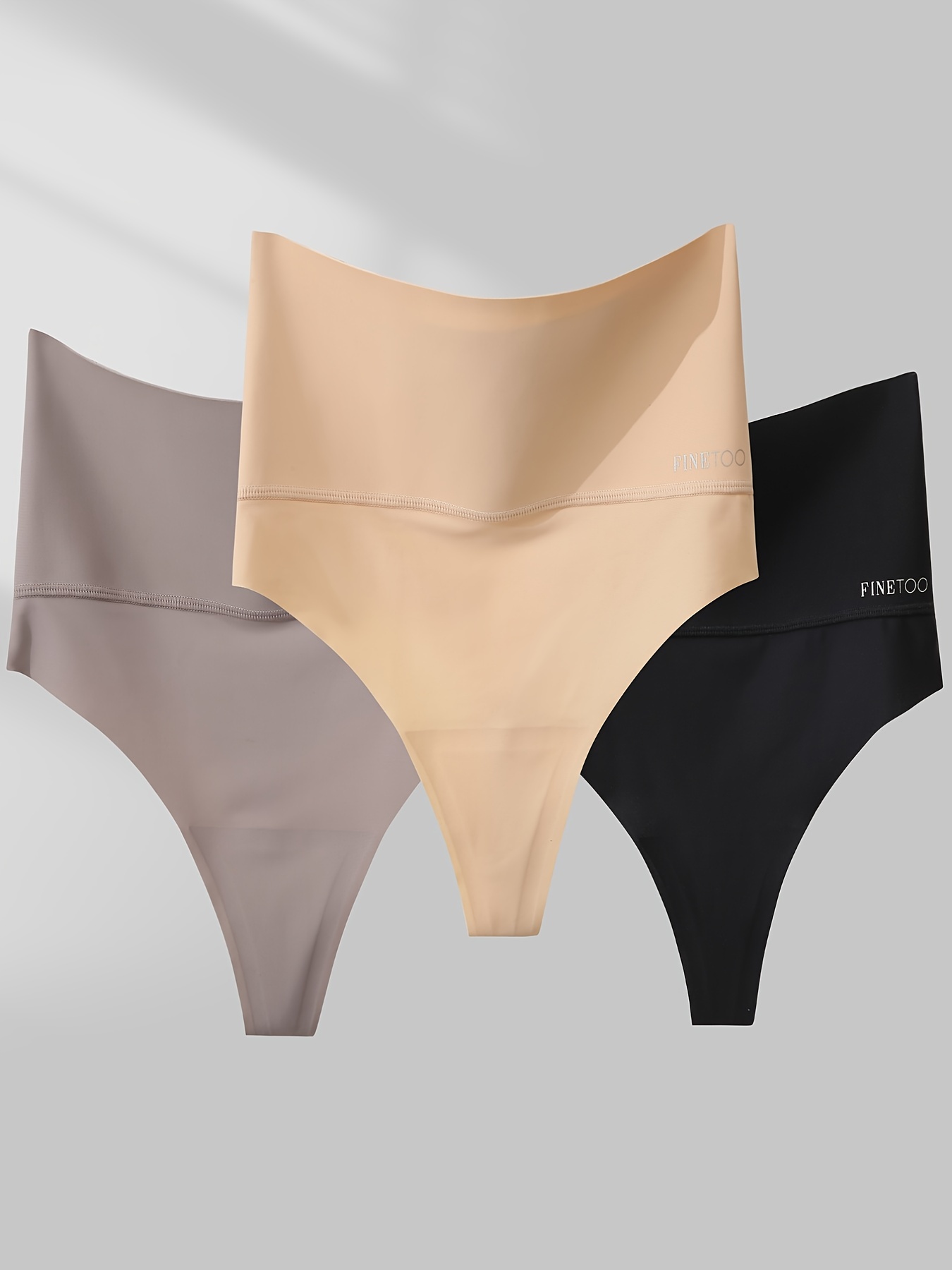 High Waist Solid Thongs Seamless Breathable Sexy Stretch - Temu