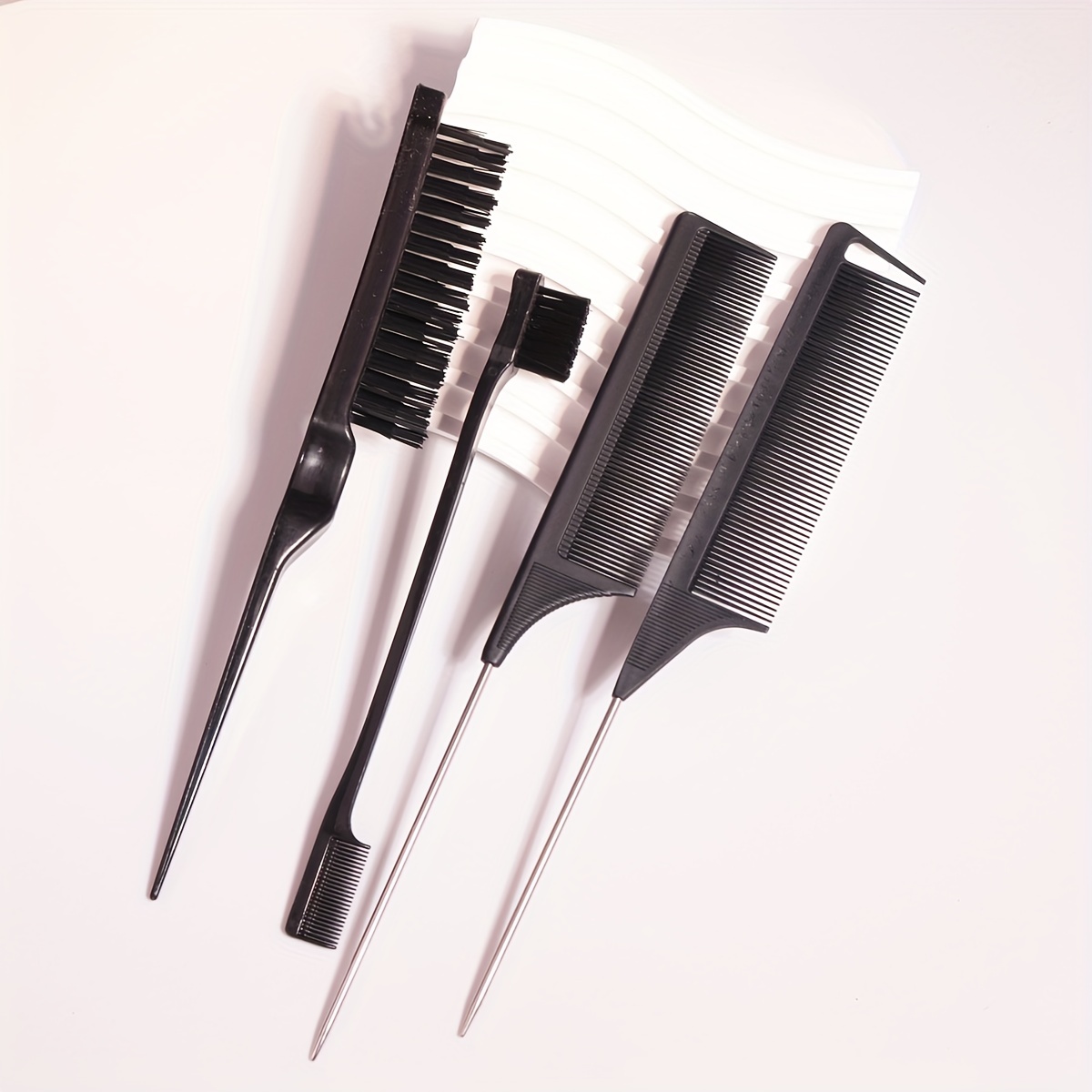 Hair Styling Comb Set Teasing Hair Brush Rat Tail Comb Edge - Temu