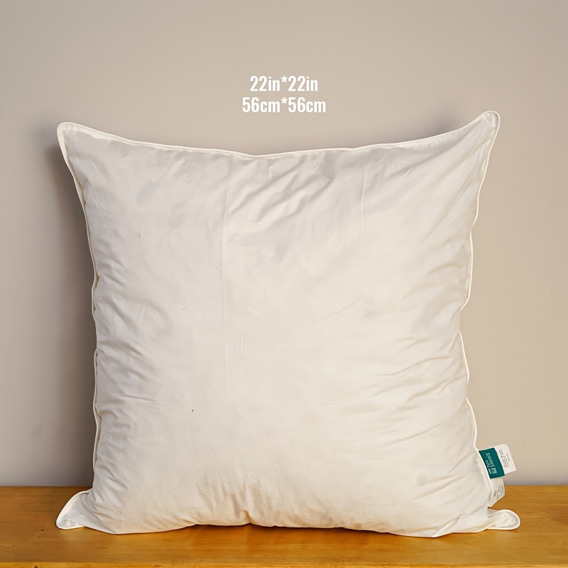White Goose Feather & Down Pillow Insert - 18 x 18, Luxury Pillow Insert