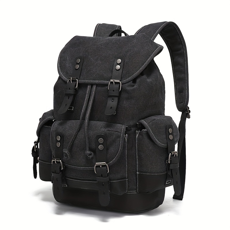 Hanples Mochila De Viaje Mochila Vintage De Lona Gran Capacidad 45