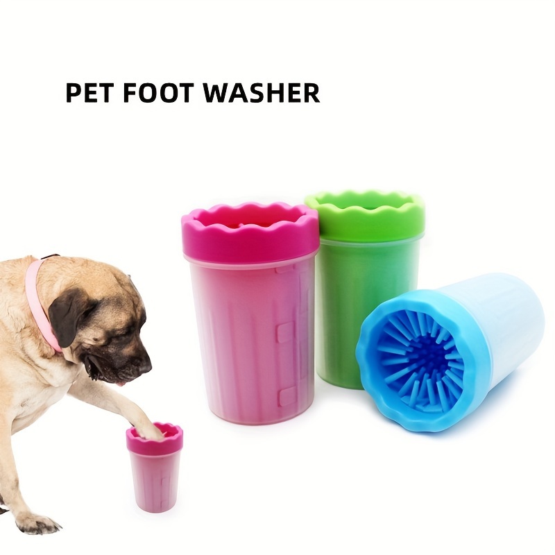 

1pc Portable Dog Paw Cleaner, Dog Paw Washer Cup, Soft Silicone Pet Cleaning Brush Foot Cleaner For Dog Grooming Cleaning