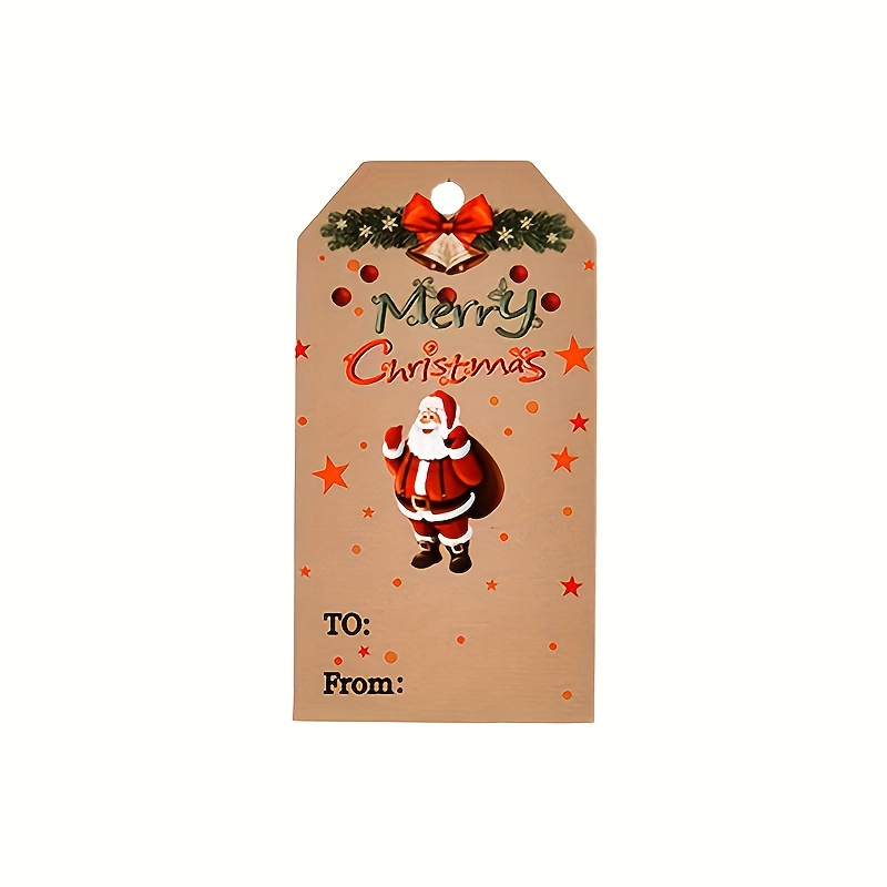 Christmas Gift Tags With Untied String, Holiday Name Tag Labels Write On To  And From For Party Gift Bags Wrapping Presents And Packages Xmas Gifts Tags,  Christmas Deocrations, Navidad, Hanging Decor, Gift
