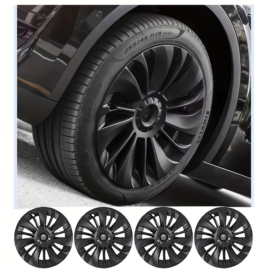 Tesla Model Y Induction Wheel Covers 19 inch 4PCS Matte Black