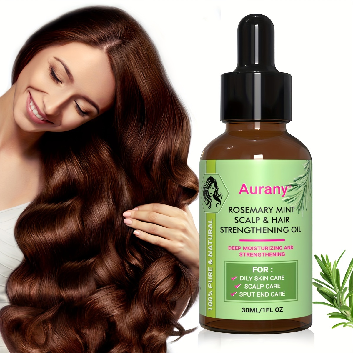 Rosemary Mint Scalp Hair Strengthening Oil Con Biotina Y - Temu