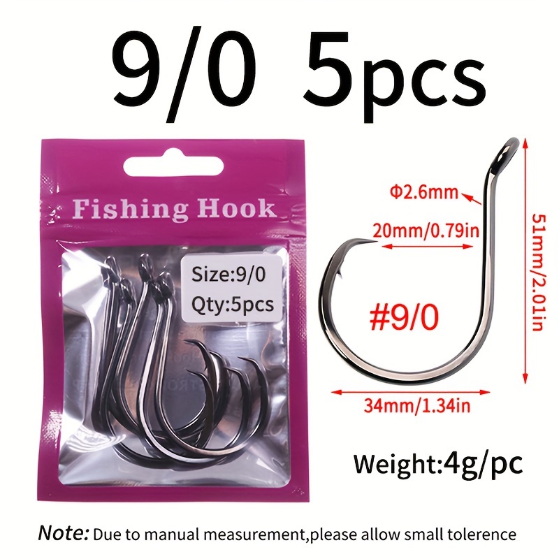 8/0#9/0#10/0# Fish Hook For Fishing Catfish High carbon - Temu