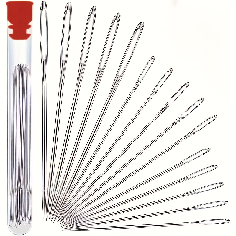Large eye Blunt Sewing Needles 3 Sizes Sewing Needle With A - Temu