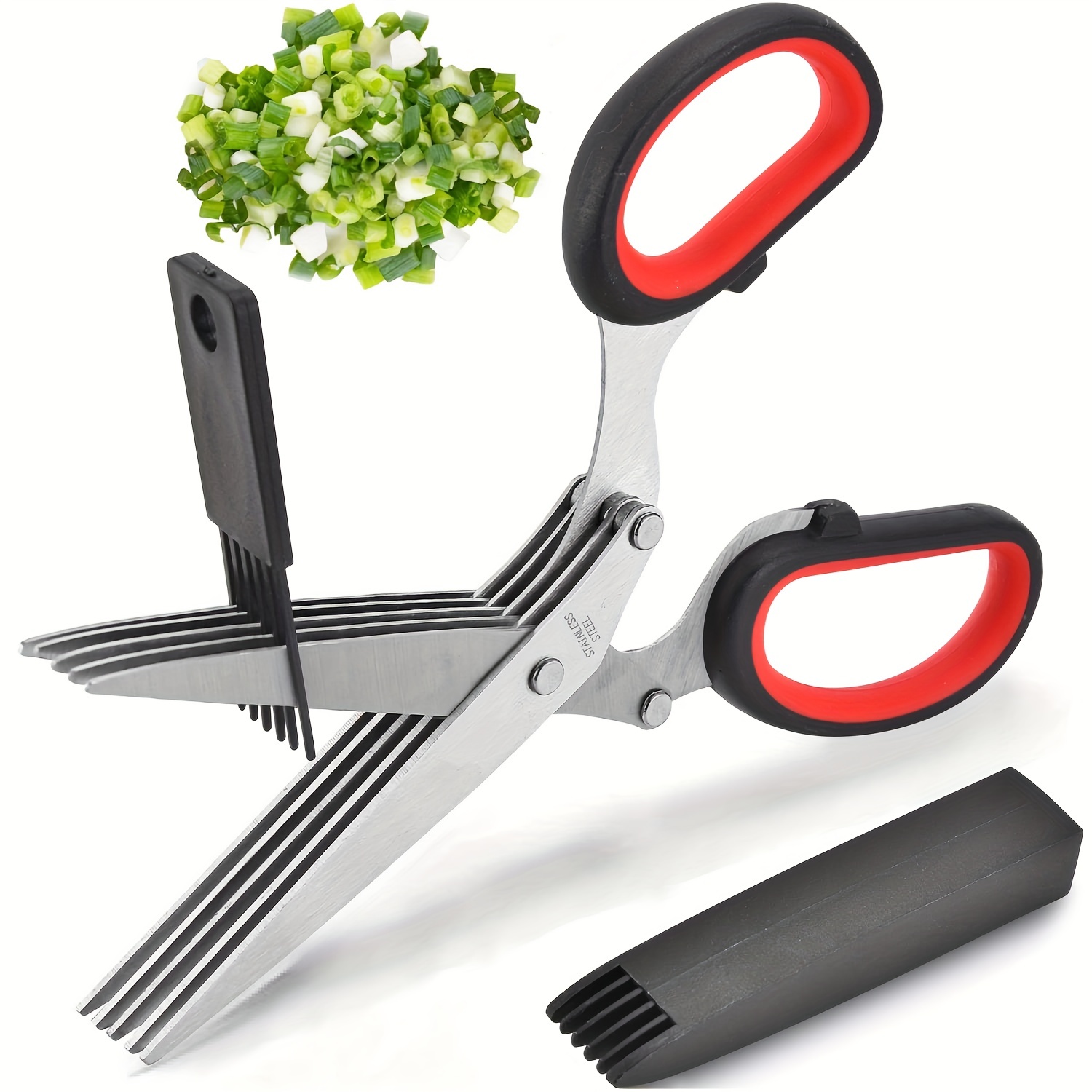 Tansung Multipurpose Herb Scissors 5 Sharp Blades For - Temu