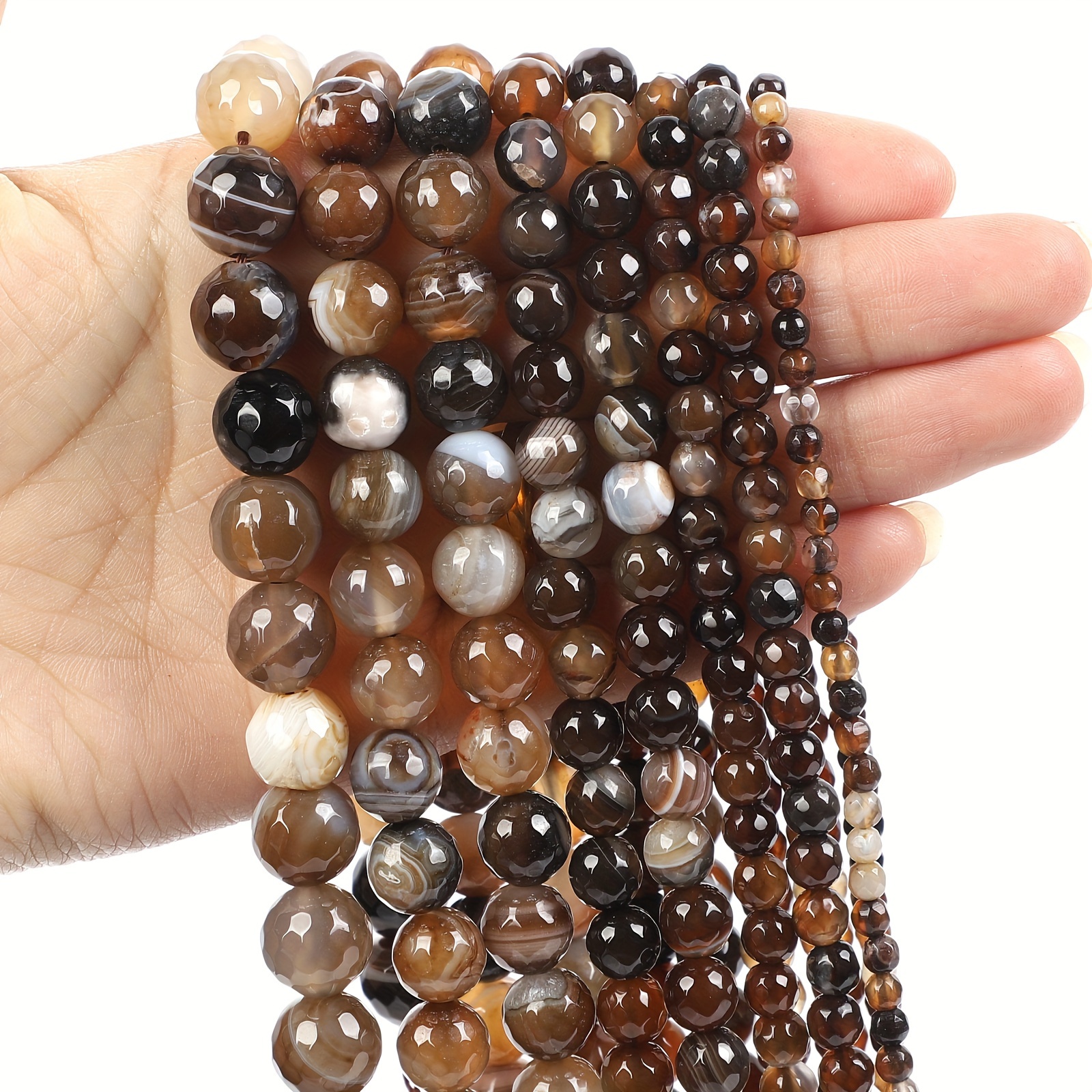 8 /10 /12 Mm Mixed Colour Acrylic Round Loose Spacer Beads For Jewelry Making