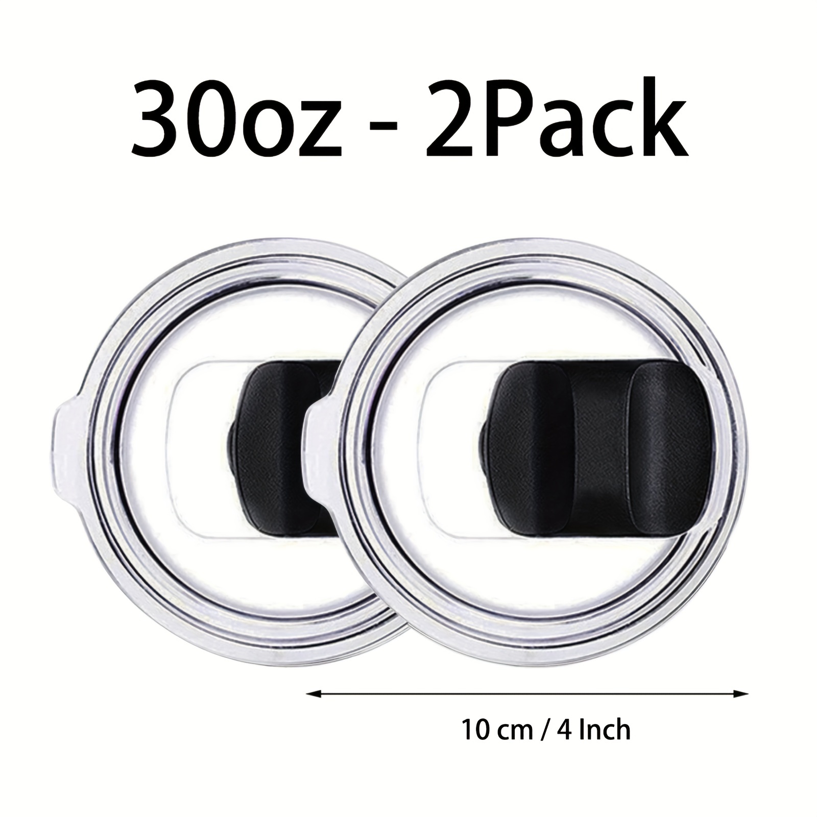 2 Pack 20oz Magnetic Tumbler Lid with 2 Pcs Replacement Magnetic Slider for  Yeti Rambler Ozark Trail Old Style RTIC Coffee Tumbler Mugs, BPA Free