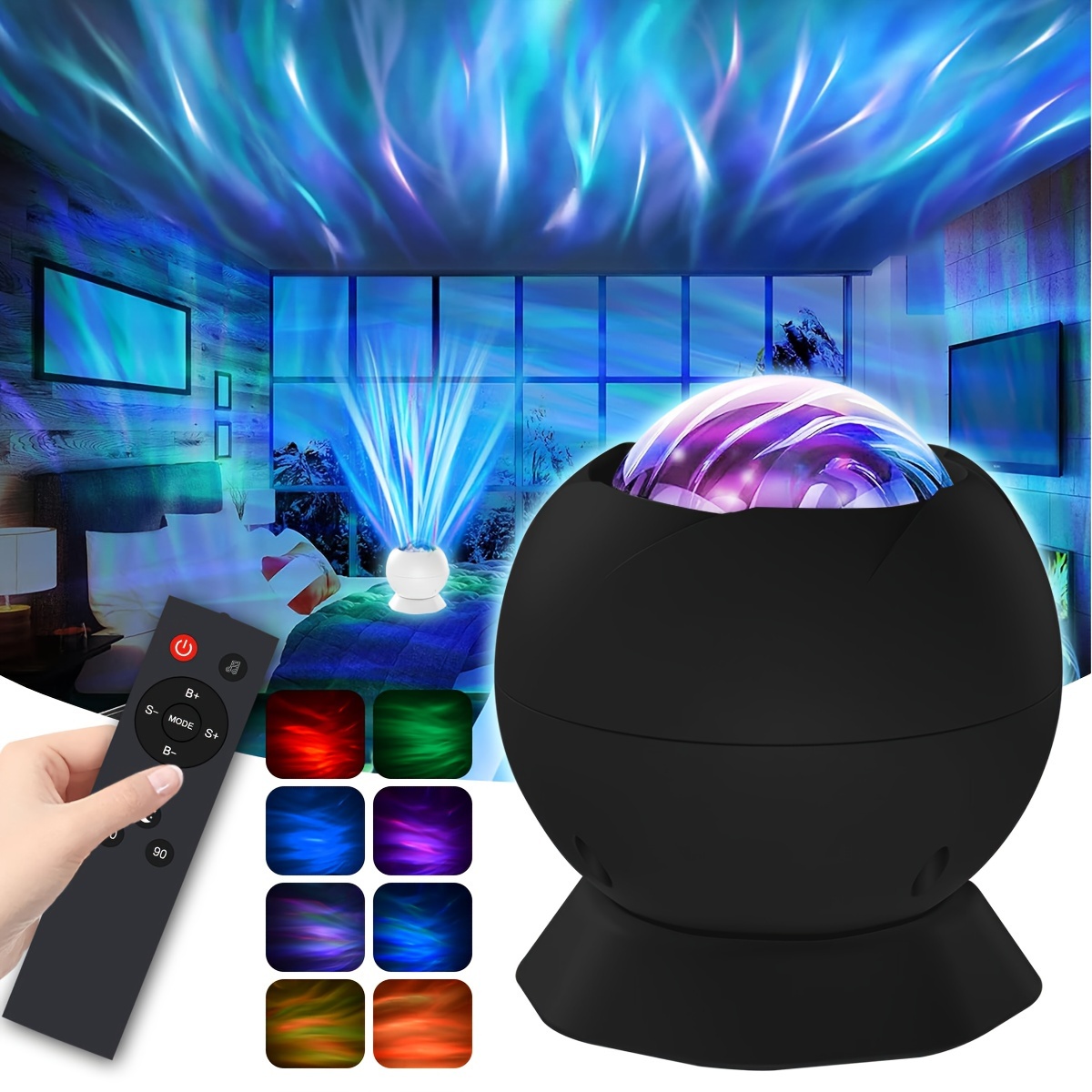 Northern Galaxy Light Aurora Projector with 33 Light Effects, Night Lights  LED Star Projector for Bedroom Nebula Lamp, Remote Control, White Noises,  Bluetooth Speaker for Parties 