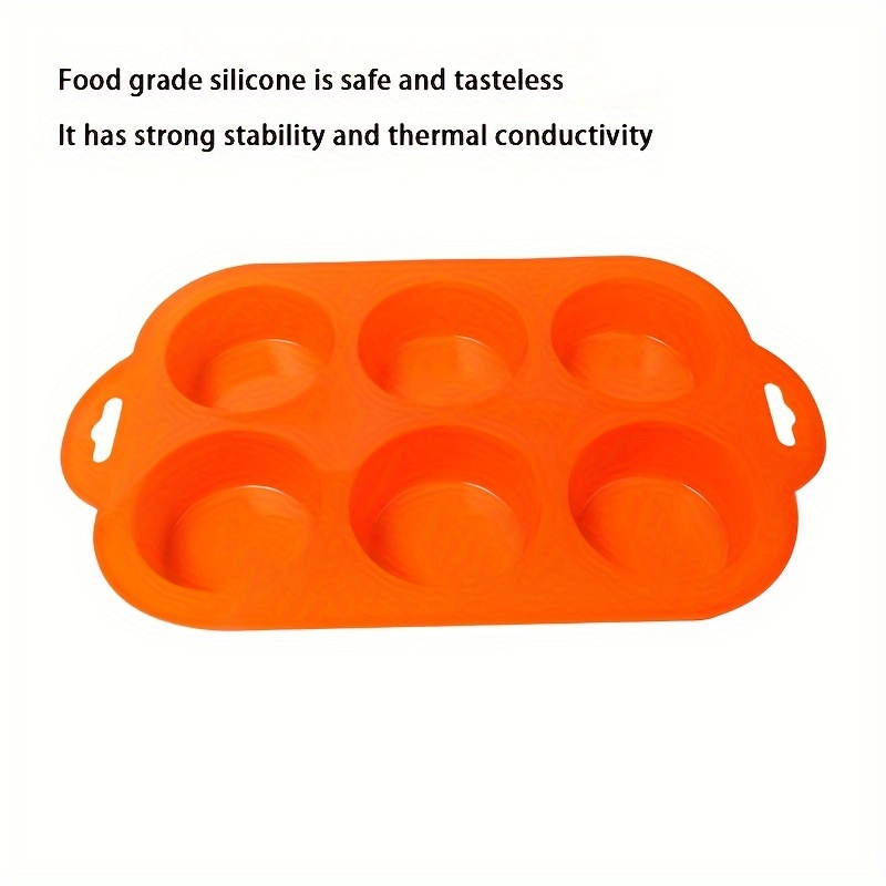 6 cup Nonstick Silicone Cupcake Pan Muffin Top Pan - Temu