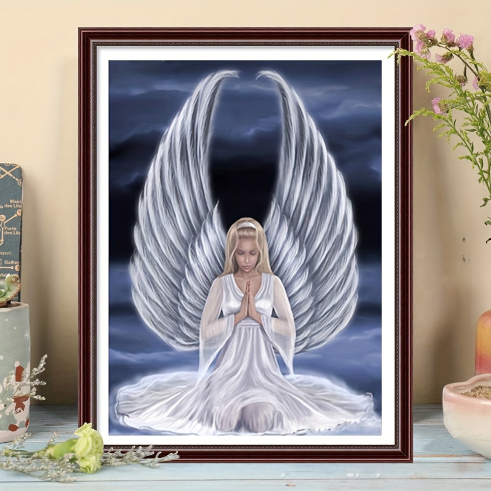 1pc 5D DIY Diamond Painting For White Angels 11 8x15 7 Inches Full Artificial Diamond Painting Embroidery Kits Handmade Home Decor