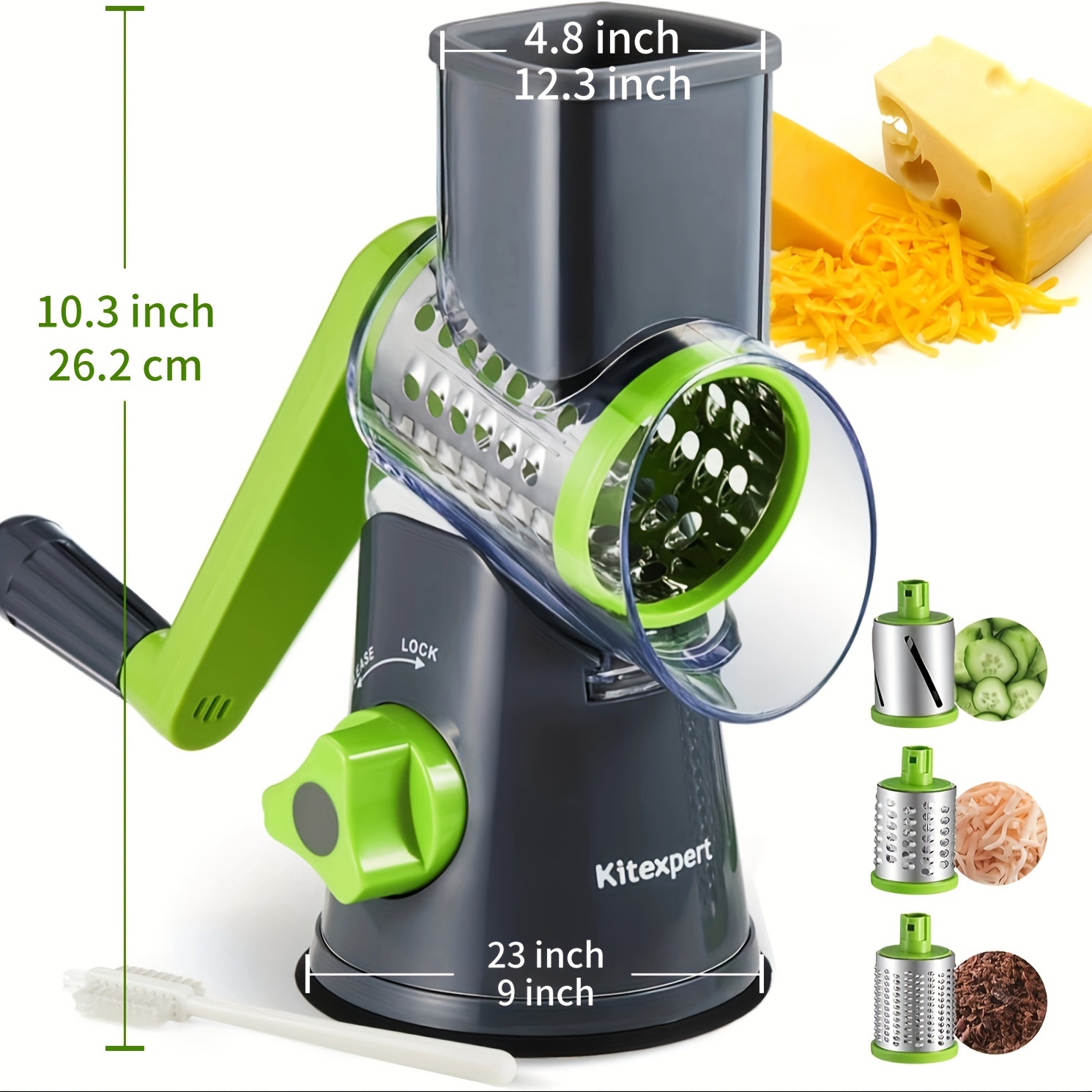 3 in 1 Rotary Cheese Grater And Vegetable - Temu