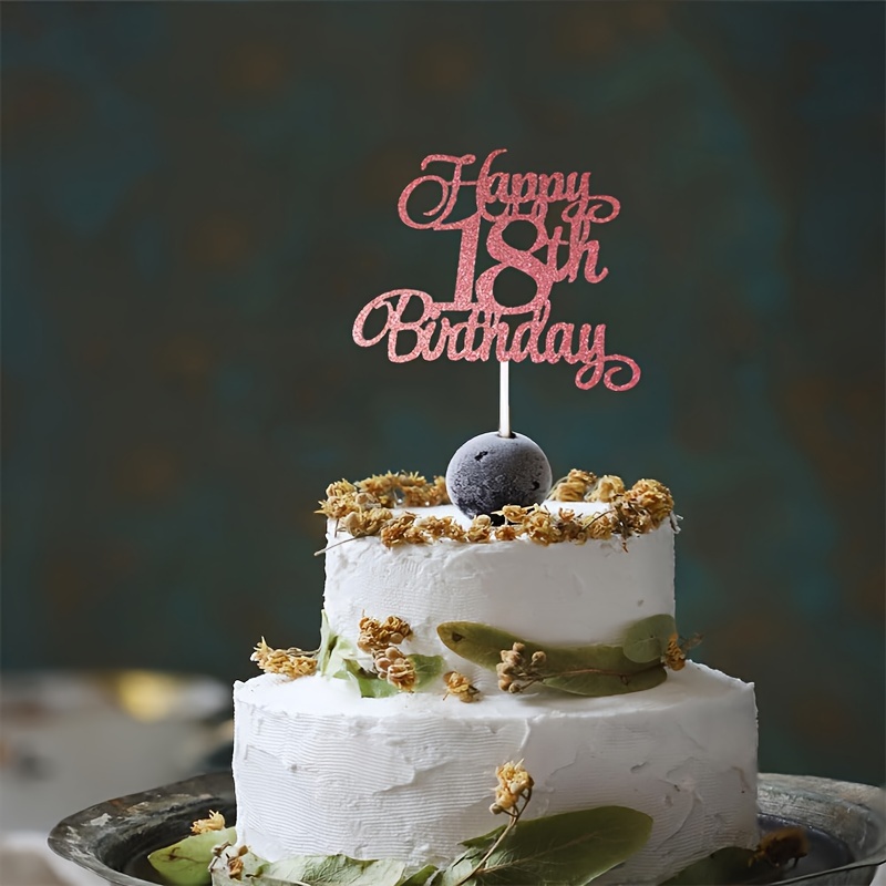 Velas de cumpleaños número 18, velas con números de pastel de  feliz cumpleaños, decoración para fiesta de cumpleaños, boda, aniversario,  suministros de celebración (oro rosa) : Hogar y Cocina