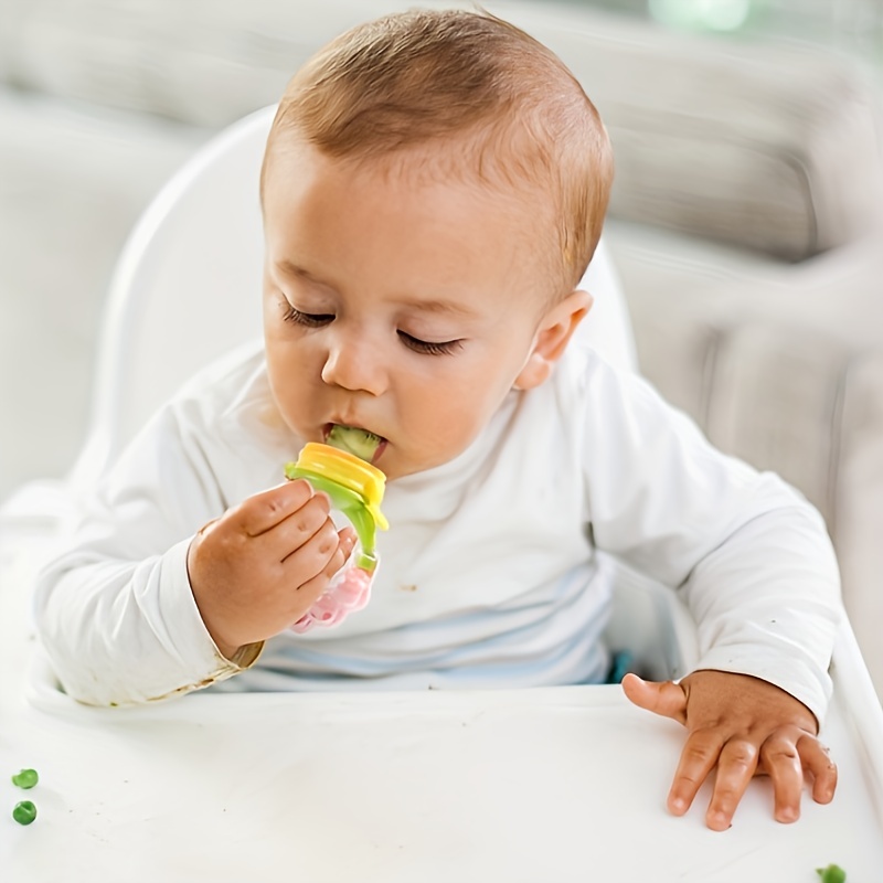 Silicona bebé mordedor fruta niños morder juguetes alimentos