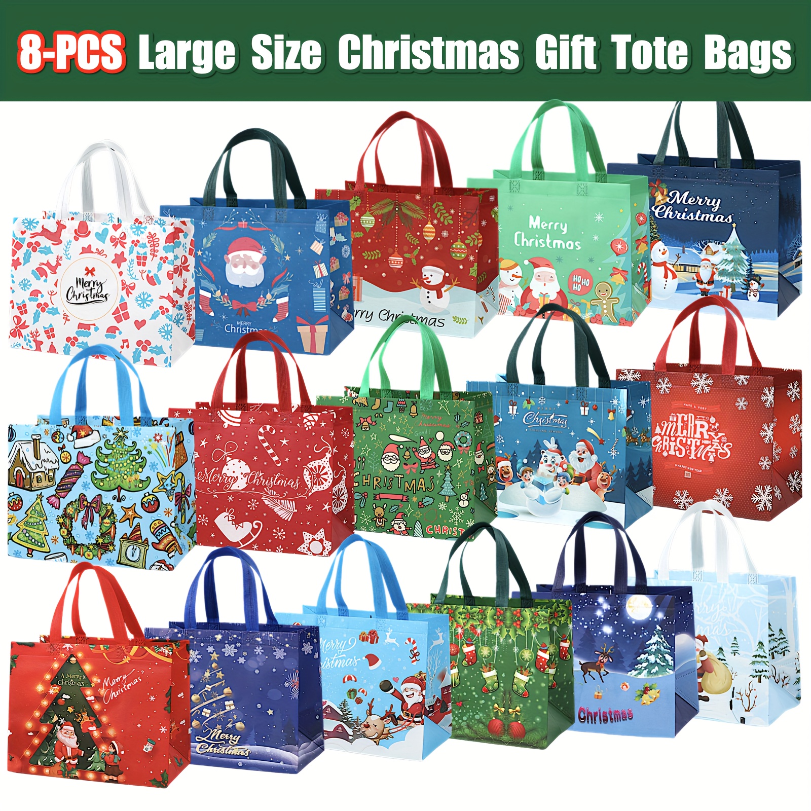 Christmas Gift Bag Non woven Christmas Gift Bag Reusable - Temu