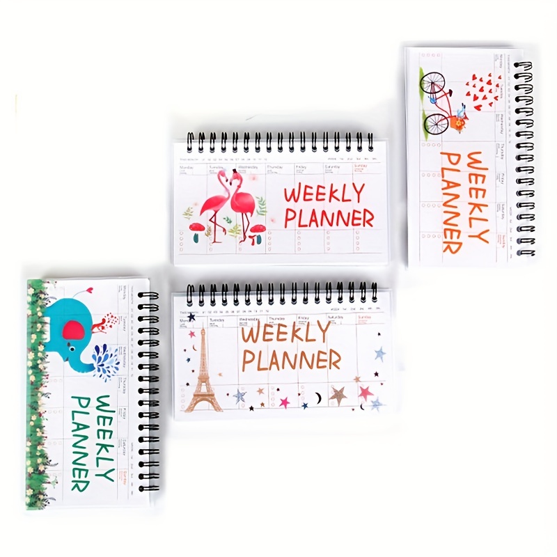 Weekly Planner Notebook Kawaii Stationery To Do List Agenda Cahier