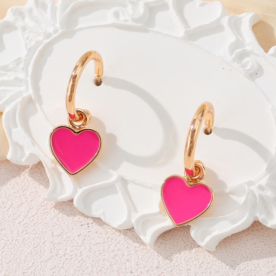 1 Pair Of Earrings Design Symbol Of And Fashion Oil / Enamel Jewelry Match Daily Outfits Party Decor For Music Festival