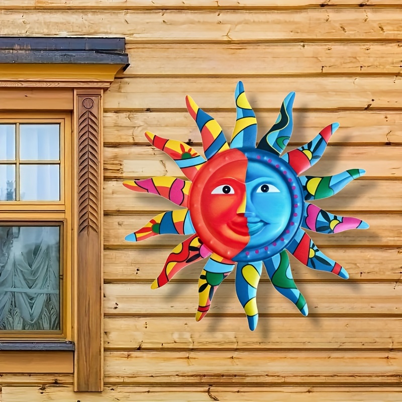 Add a Creative Touch to Your Home with this Unique Metal Sun Wall Decor!