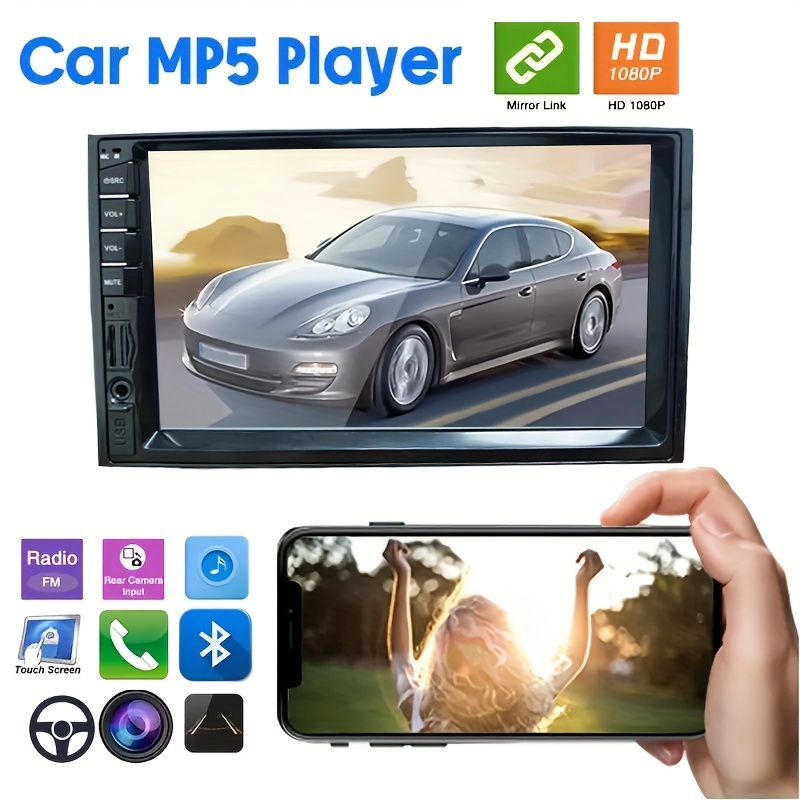 Monitor de techo Android para coche, pantalla LCD HD de 19 pulgadas,  reproductor de vídeo Multimedia 4K, 1080P, MP5, montaje en techo,  compatible con HDMI in/FM
