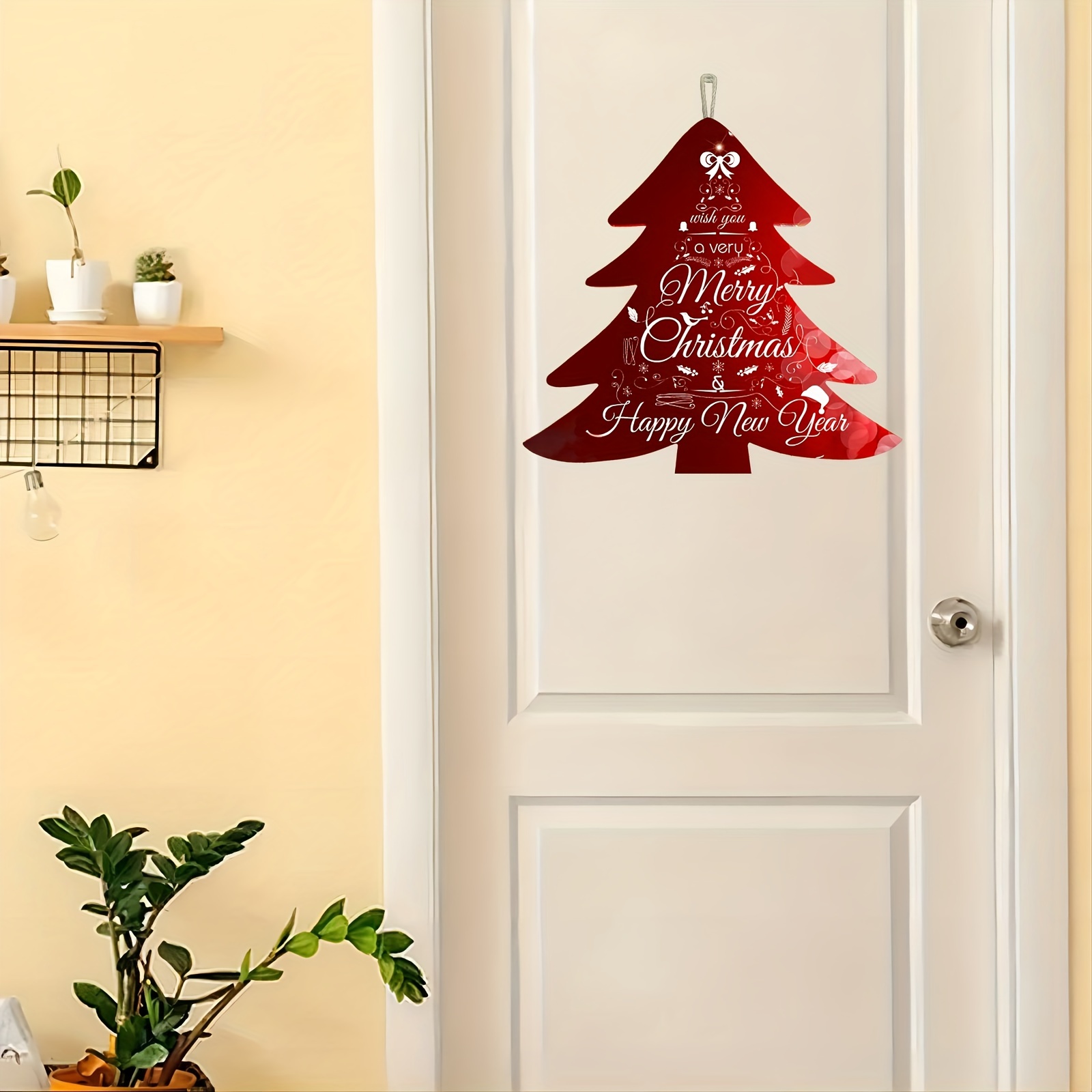 Wooden Christmas Tree Shape With Lanyard Colorful - Temu