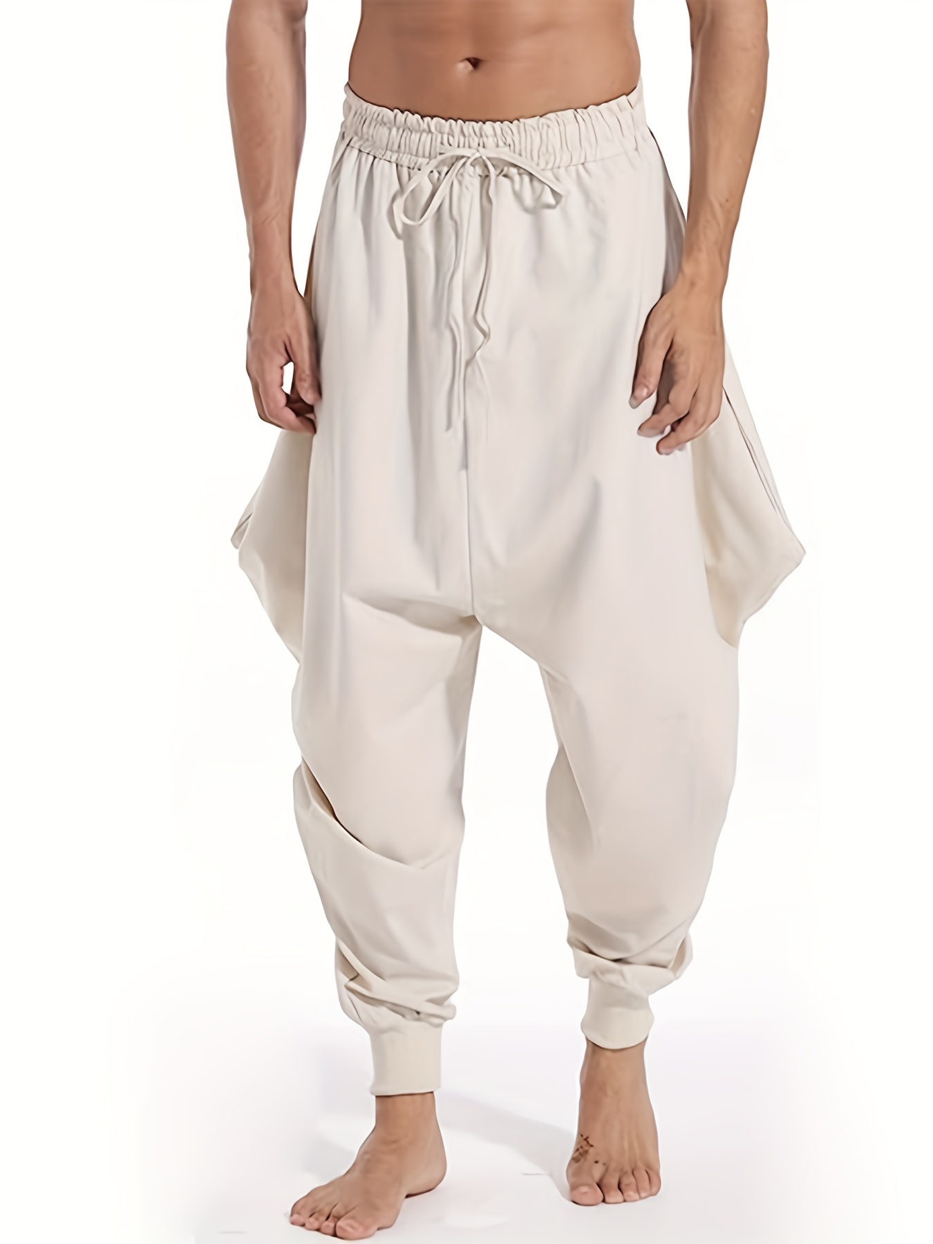 Cotton Plain Organic Mens Harem Pant Waist Size 2836 Inch