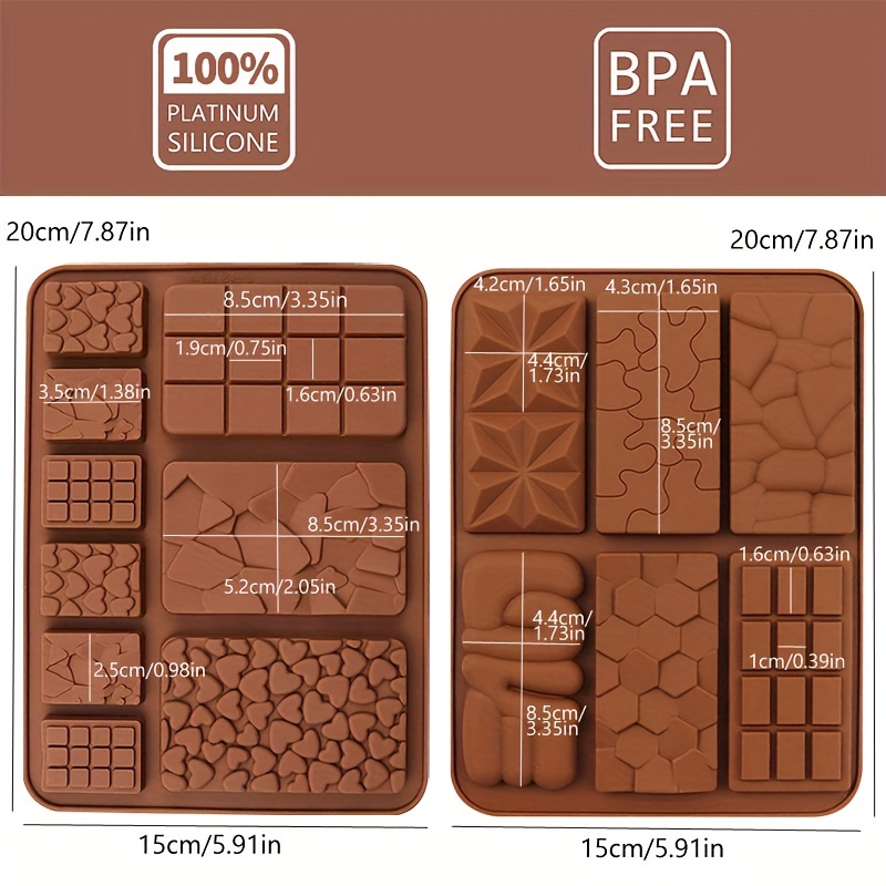 2024 NewSilicone Chocolate Bar Molds,12 Cavity Silicone Break
