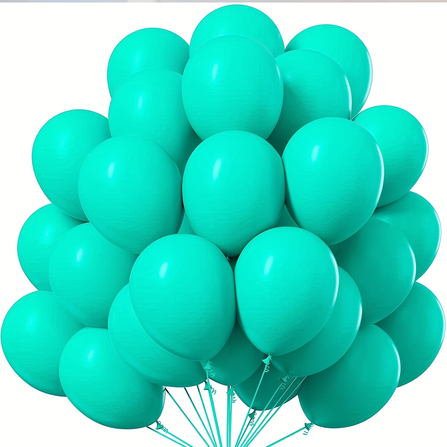 Globos decorativos de cumpleaños número 40, 15 globos turquesa para fiesta  de cumpleaños número 40, suministros para mujeres y hombres de 40 años de