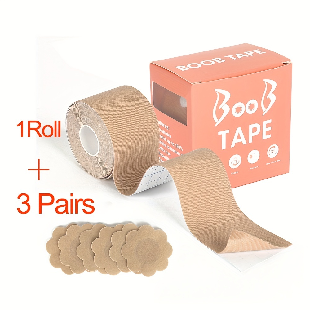 3 Roll Breast Lift Tape Invisible Breast Tape Chest Sticker