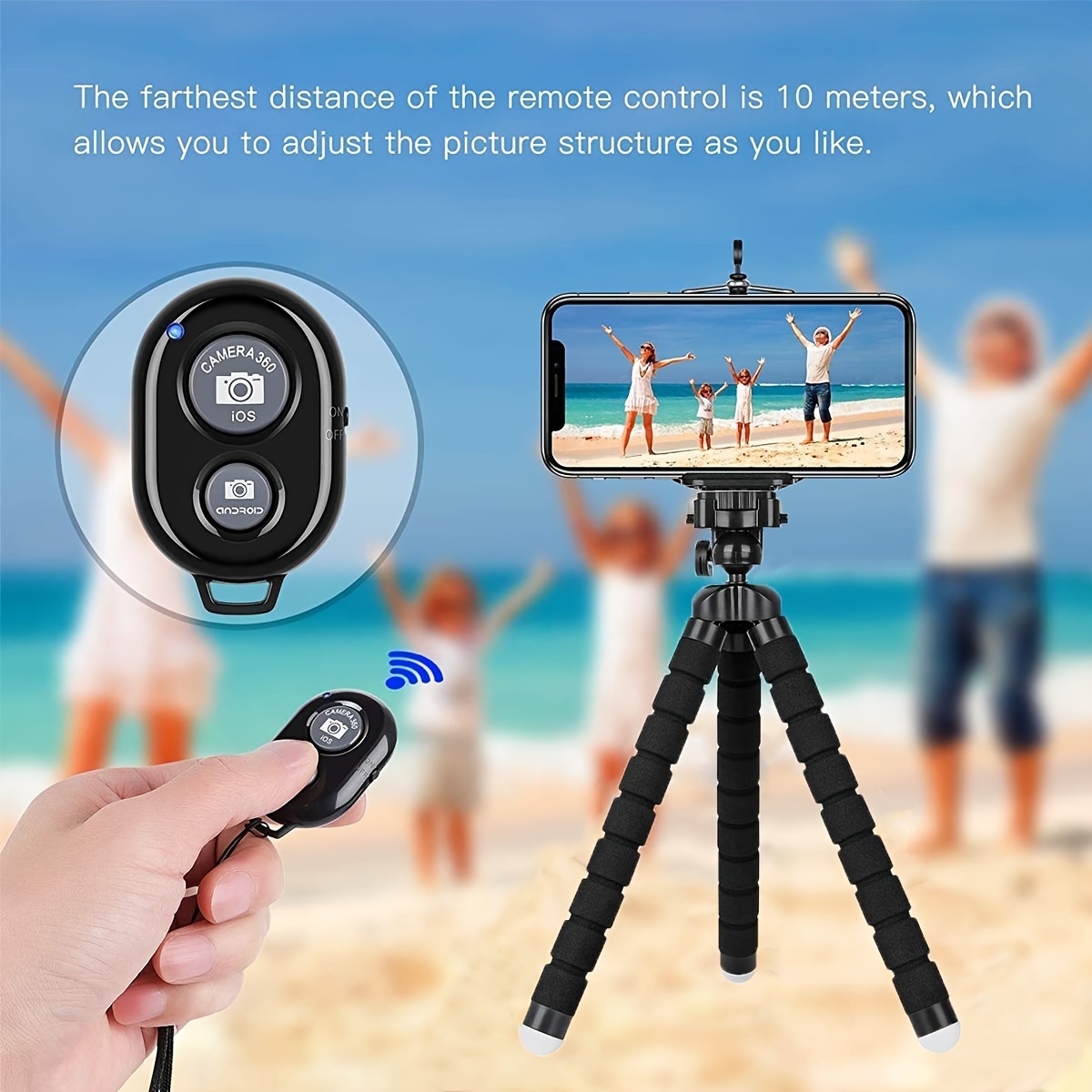 Phone Tripod, Flexible Camera Tripod Stand Holder Quick Release, Adjustable  Travel Tripod For Smartphones Cameras