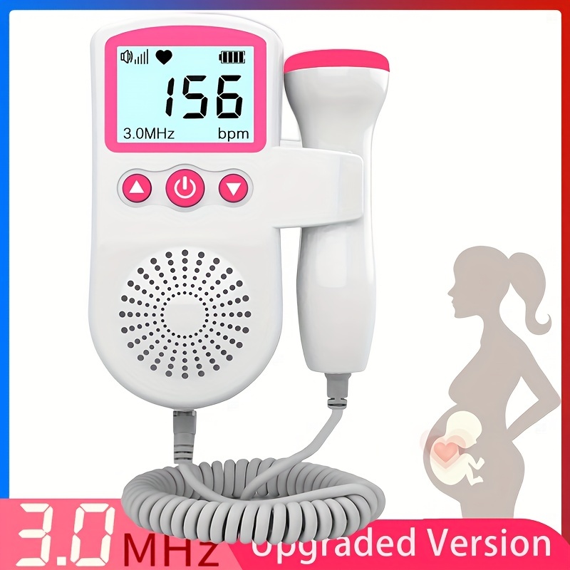 Moniteur de fréquence cardiaque Doppler domestique, appareil de grossesse  portable à ultrasons pour bébé, compteur fœtal
