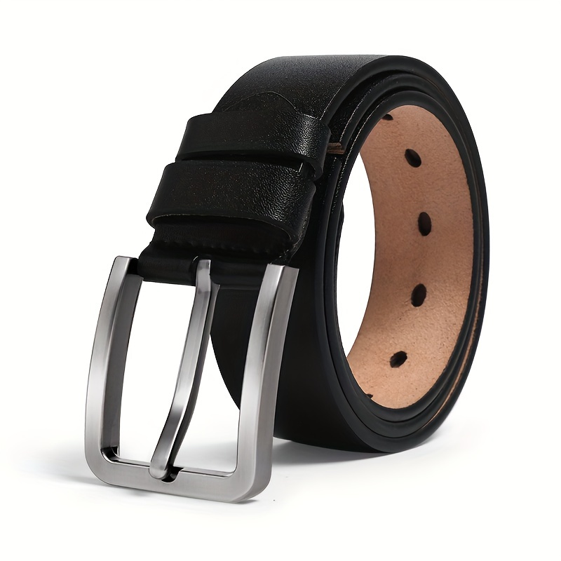 Mens Black Leather Belts Temu