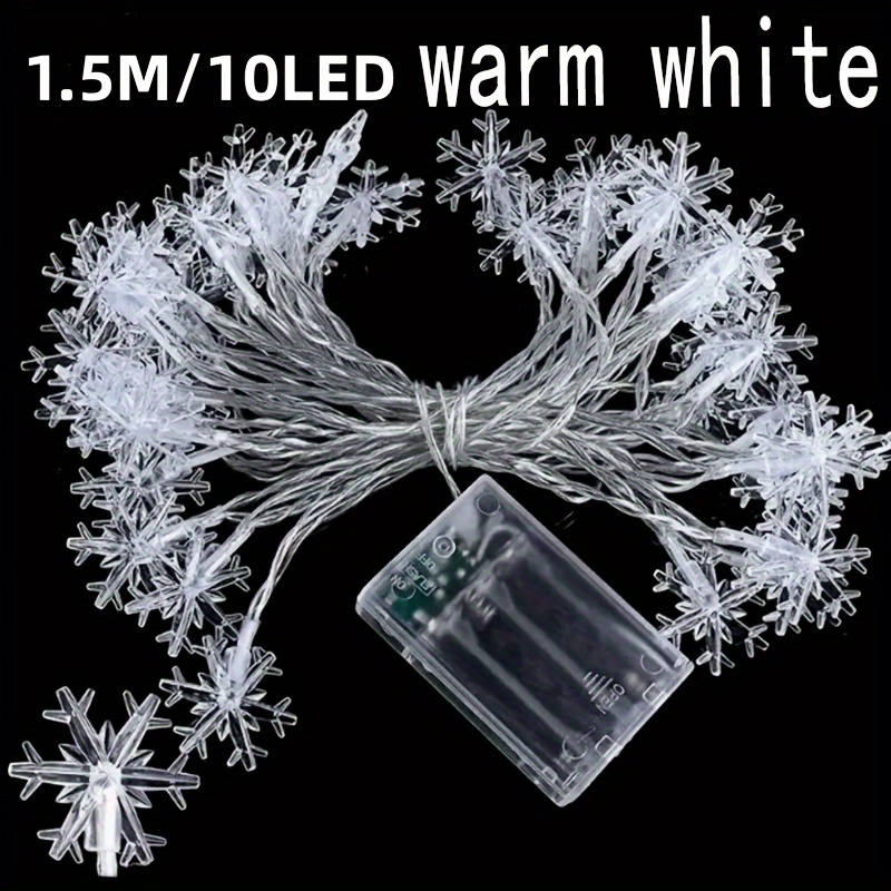 Led Creative 3aa Battery Box Snowflake String Lights - Temu Australia